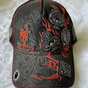 Red Monkey trucker hat rare new without tags.